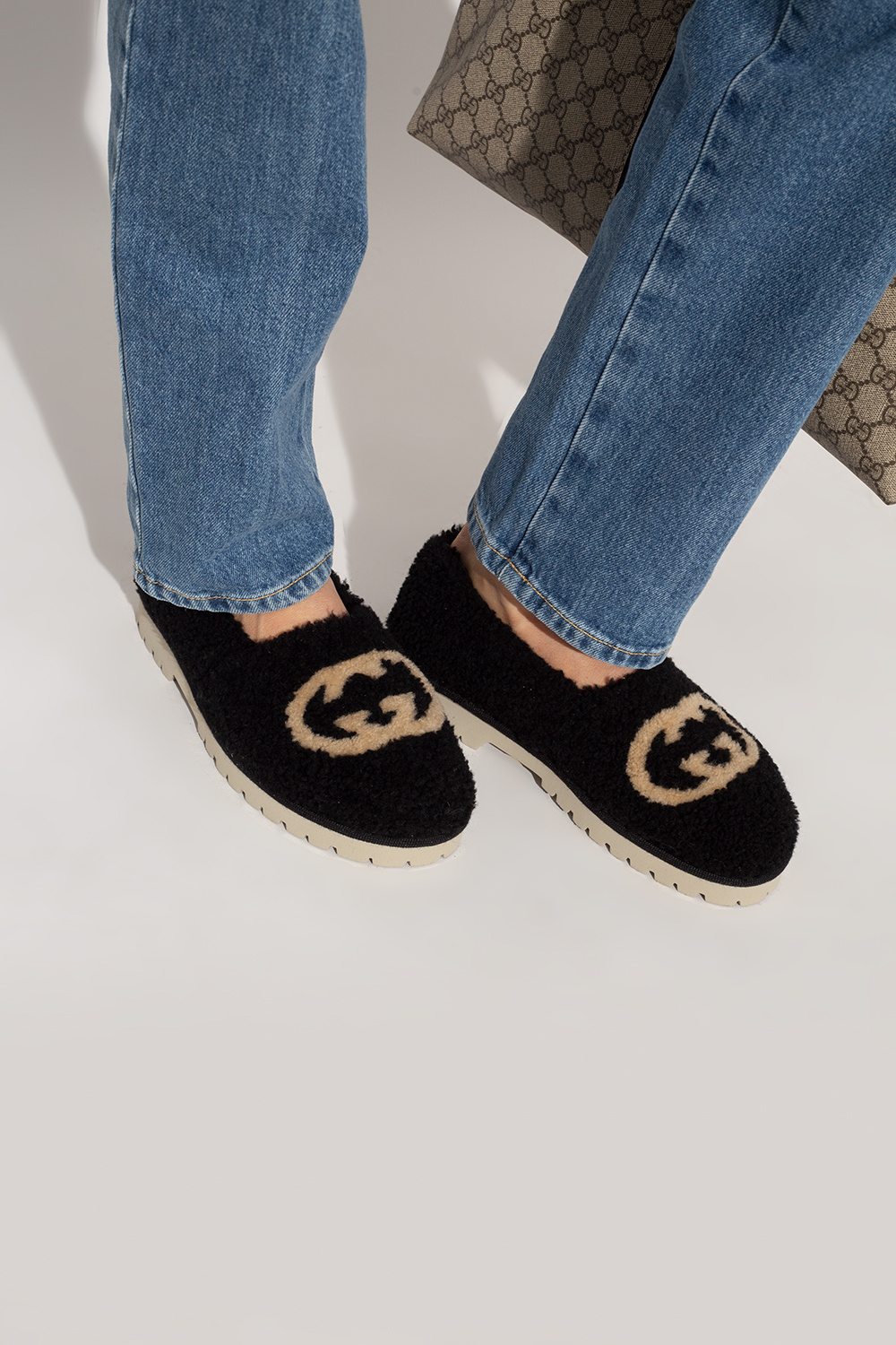 Gucci cheap wool slippers